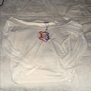 NWT YITTY Off the shoulder Signature See-thru Long Sleeve Top SZ M